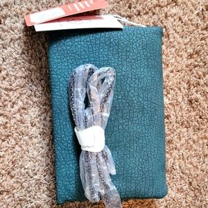 Teal clutch/crossbody bag